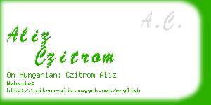 aliz czitrom business card